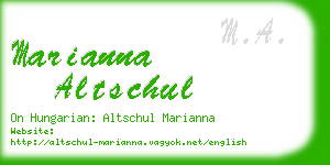 marianna altschul business card